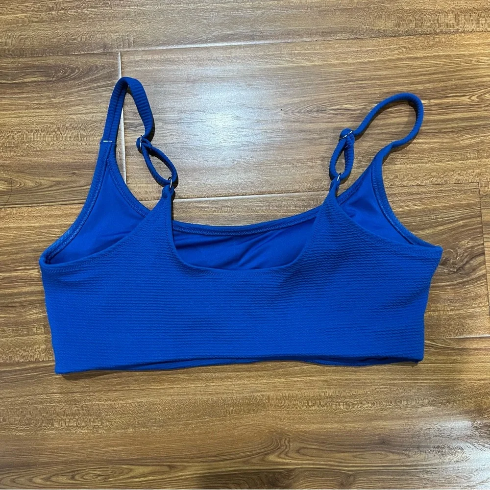 Bright Blue Ribbed Bikini Set - Picture 5 of 7